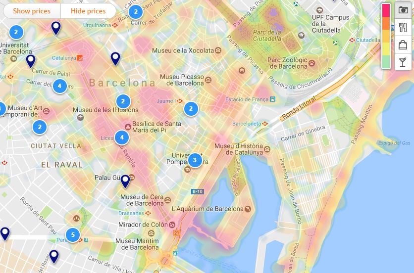 Find the best hotel with the new heatmaps feature - Opodo Travel Blog