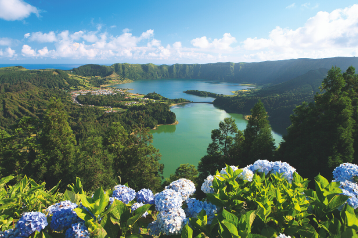 Azores - Sao Miguel Blue and Green lagoon